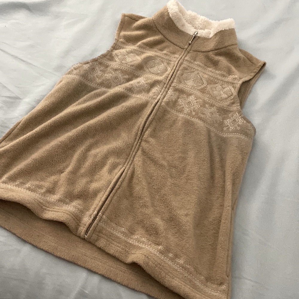 Cream and White Vest